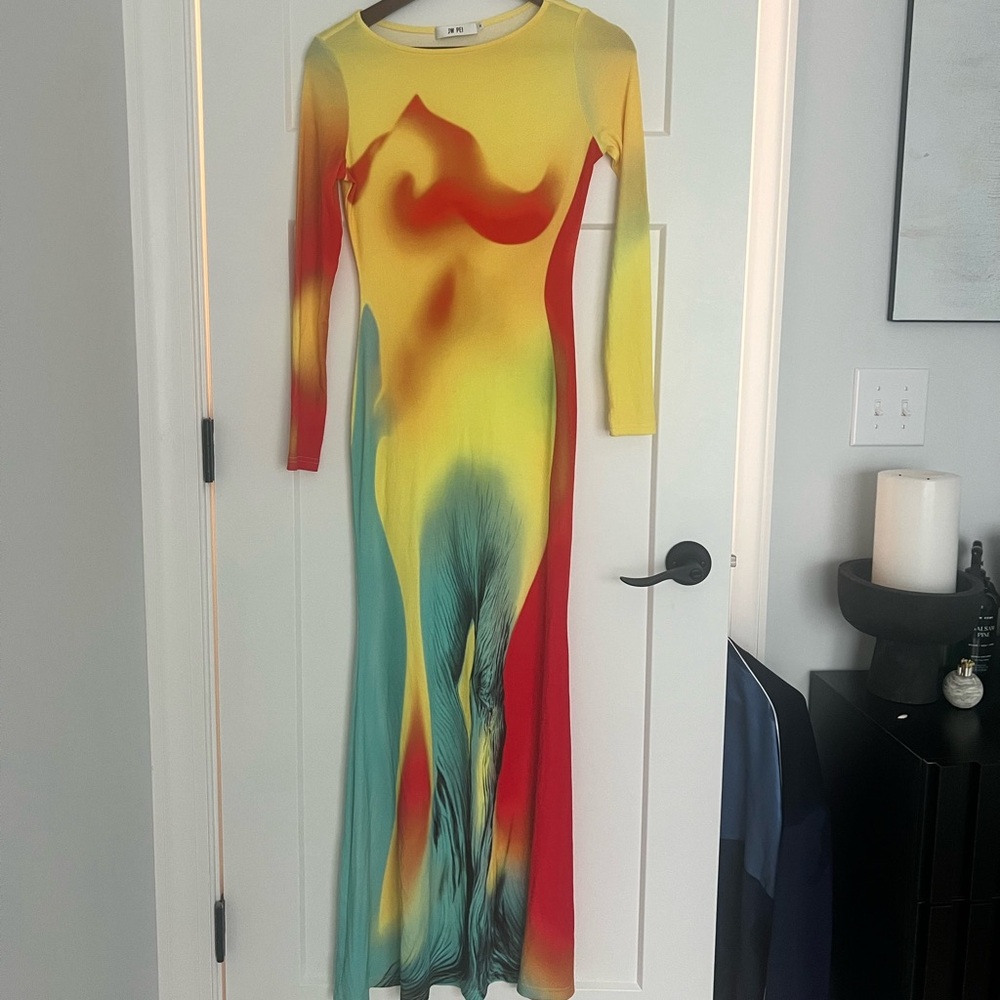 Jw Pei Lily Illusion Ribbed maxi dress